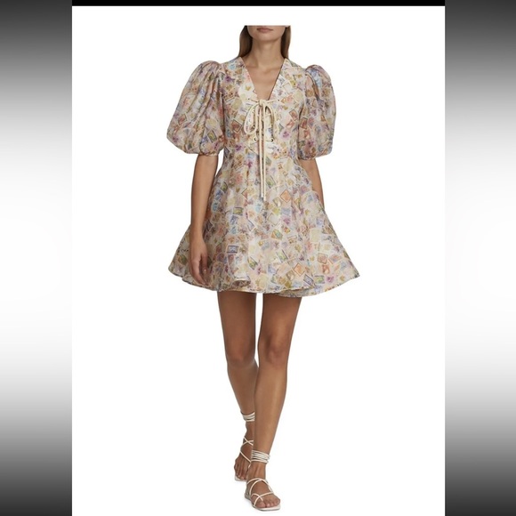 Zimmermann high tide lace up mini dress - Picture 4 of 4